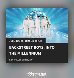 Backstreet Boys: Into The Millennium - Sphere - jue • jul 30, 2026 • 8:00 p.m