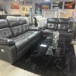 2 Pc Reclining Sofa And Love Only $999