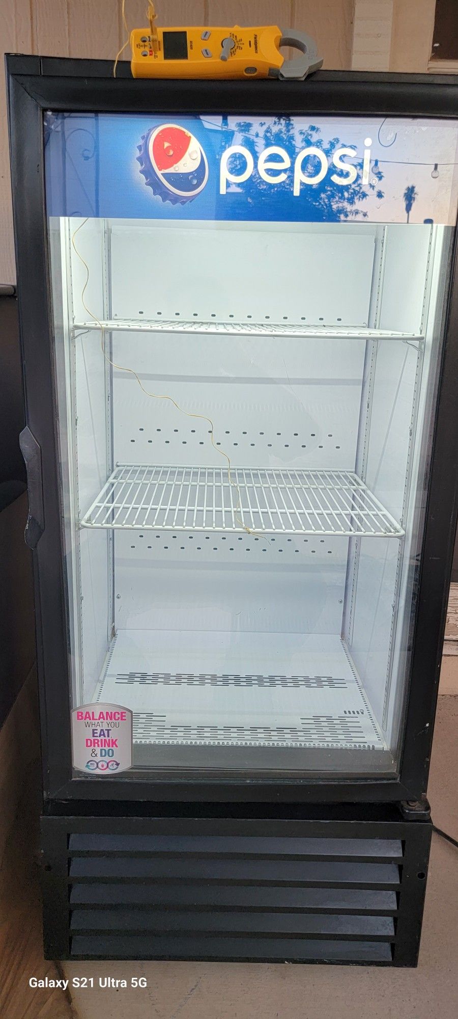 Pepsi Cooler / Beverage Refrigerator 54" tall x25" wide and 23" deep
