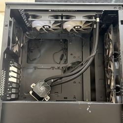Pc case with 240mm aio liquid coolin and brand new fans