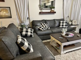 Leather Couch and Love Seat