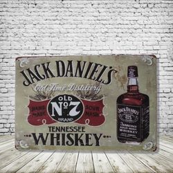 Jack Daniels Vintage Style Antique Collectible Tin Metal Sign Wall Decor