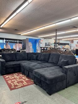 🔥Hot Deal🎉Brand New Storage Sectional With Pull Out Bed $1199 @ Furniture Mart On 4810 Watt Ave