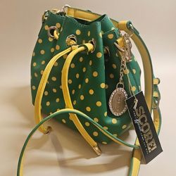 Small Bucket Purse – Green & Yellow – NEW