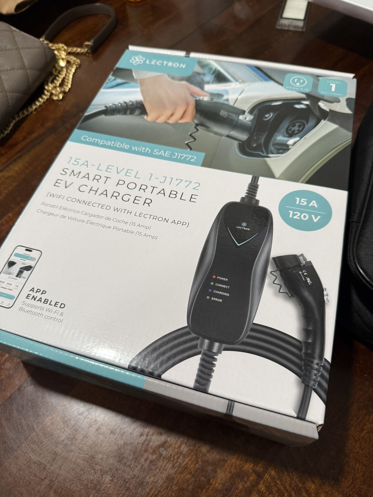 Lectron Level 1 J1772 EV Charger (WiFi Version) 15 Amp