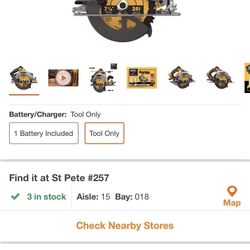 DEWALT 20-Volt MAX Cordless Brushless 7-1/4 in. Circular Saw with FLEXVOLT ADVANTAGE (Tool Only)