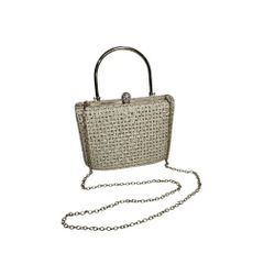 D’Margeaux New York Gold Evening Shiny Clutch Bag with Handle And Chain Strap 