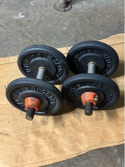 Iron dumbbells 50 lbs total weight