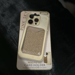 Magnet card holder rose gold