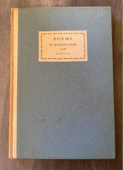Vintage rare Poems by Madge Cook 1934 Hardcover