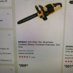 DeWalt Chainsaw 