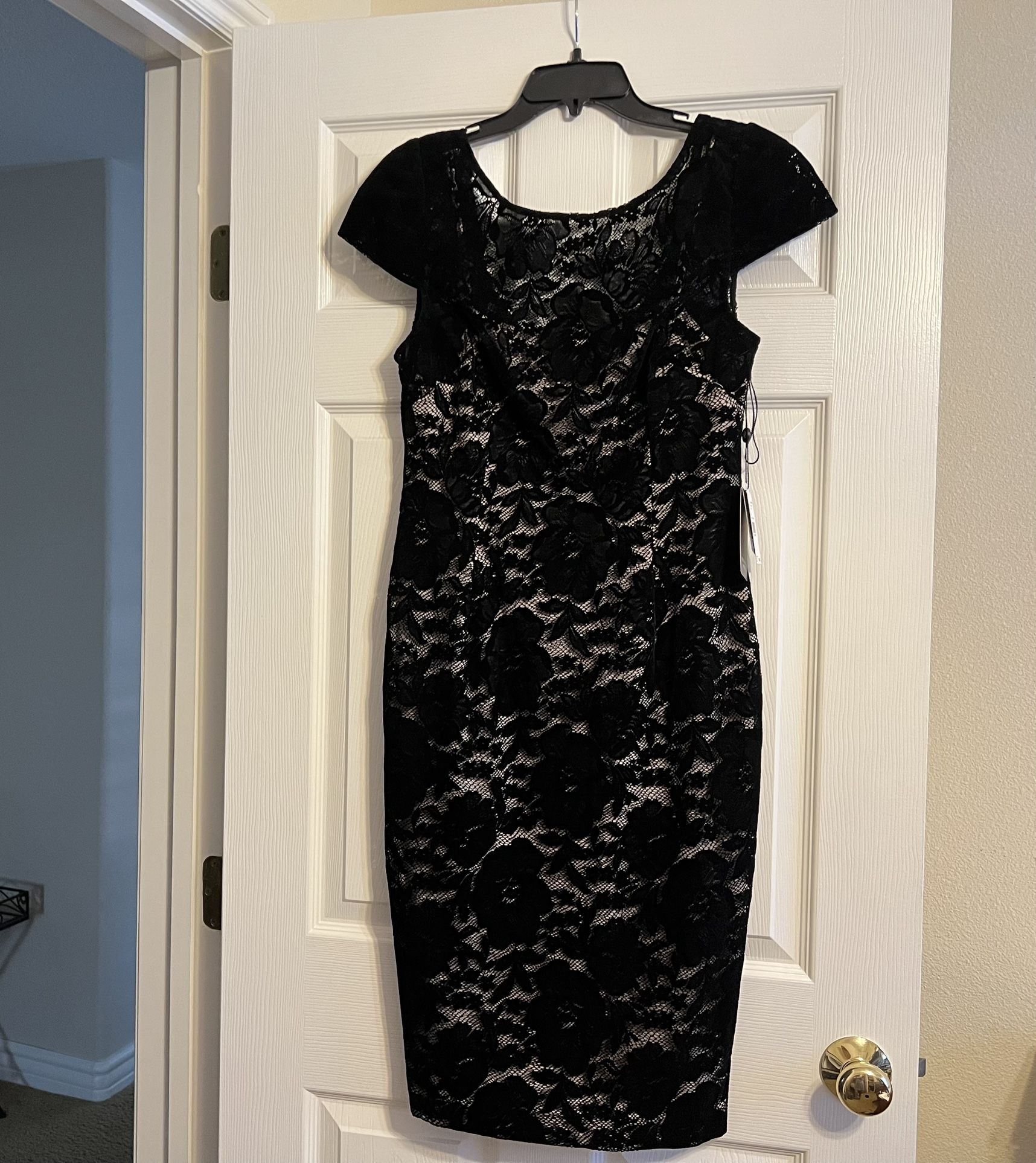 Adrianna Papell Velvet Lace Dress NWT
