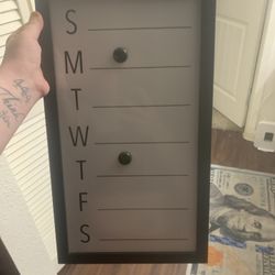 Dry Erase Day Planner Comes With 2 Magnets 