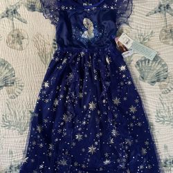 Disney Frozen Elsa pajama dress for girls size small 6/6X - NEW WITH TAGS