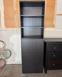 Dark brown book shelf