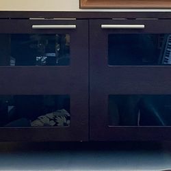 Solid word media storage cabinet 