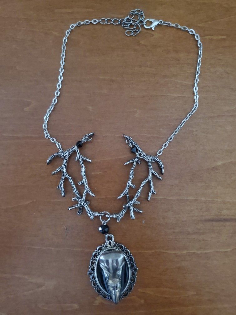 Raven Skull Necklace