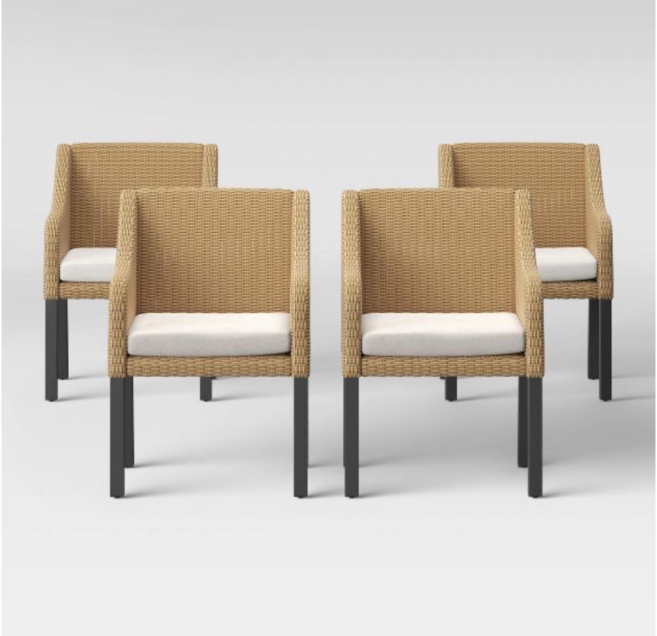 Berkshire 4pk Patio Dining Chair - Linen - Thresholdâ„¢