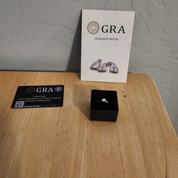 0.5 Carrot Silver Moisanite Stud Ring