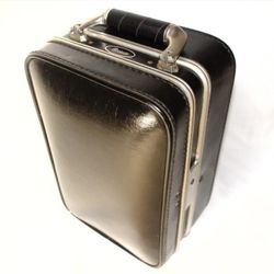 Vintage Swanky Bottle Travel Bar 1960s Executive Detective Leather Carrier Case