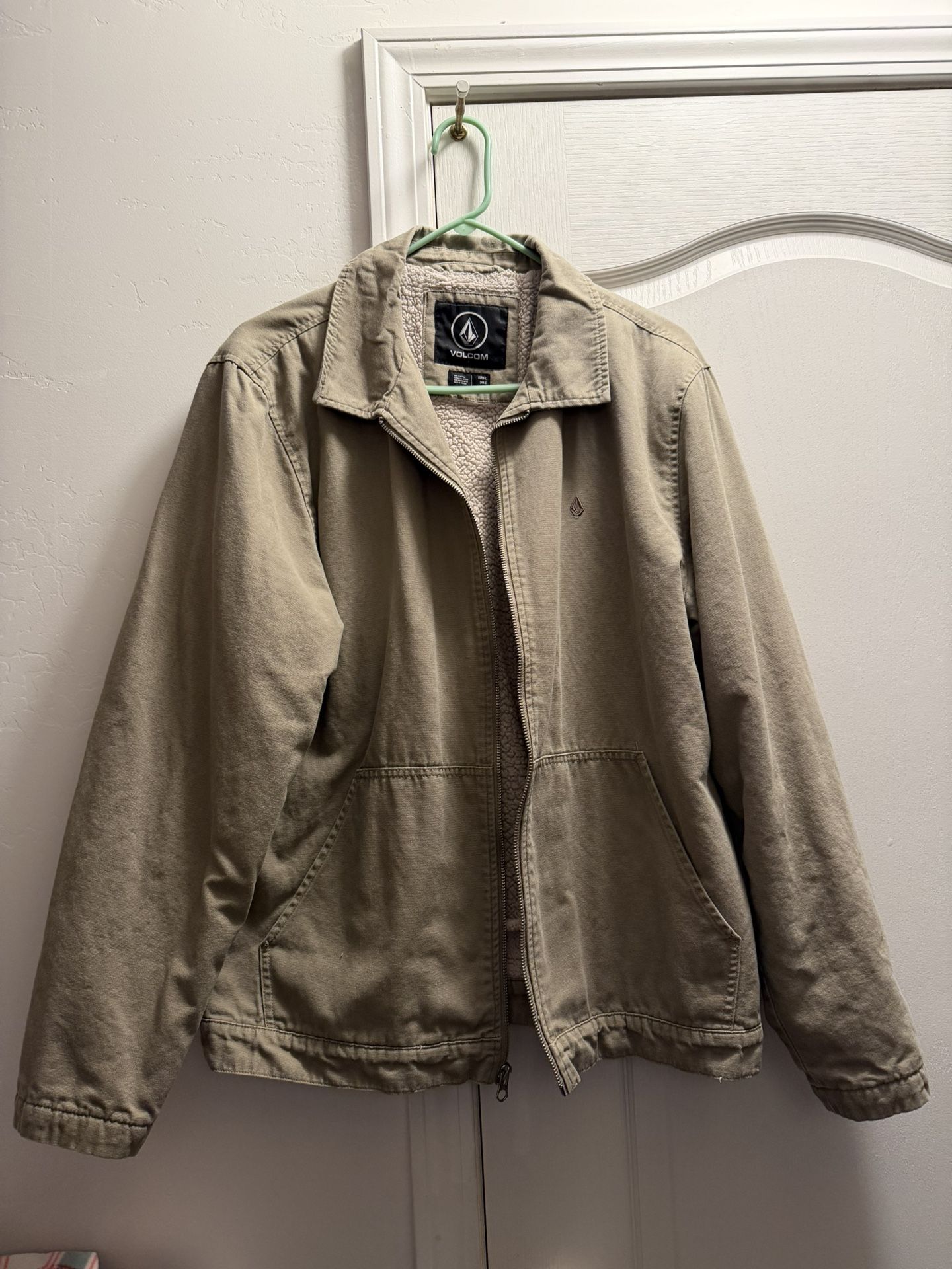 Volcom Sherpa-Lined Canvas Jacket