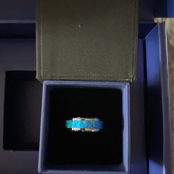 New Blue Green Opal Ring -Never Worn 