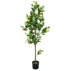 Artificial Lemon Tree With Realistic Trunks And Leaves