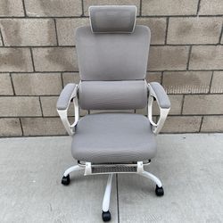 NEW Ergonomic Office Chair Adjustable Height Lumbar Support, Mesh Chair, Reclining Chair w/Footrest **5 Available, $60 Each**
