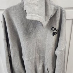 NWT CrispyNYC Hoodie Gray Black Stitching 1 OF 1 Exclusive Mens XL slightly oversized

Super comfy!