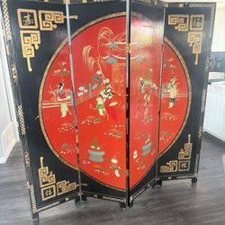 Chinese four-panel folding screen