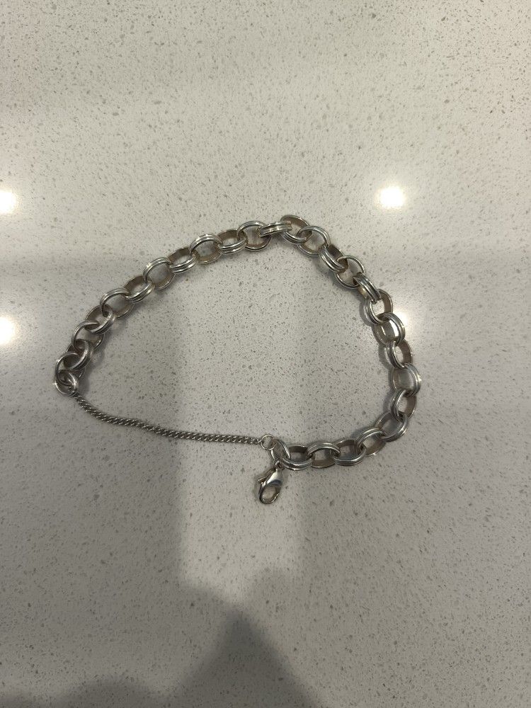 Brand New James Avery Silver Link Charm Bracelet