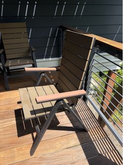Set of 4 Adjustable Reclining Patio Chairs