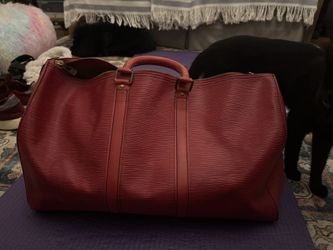 Louis Vuitton Epi Leather Keepall Bandouliere 50 Red