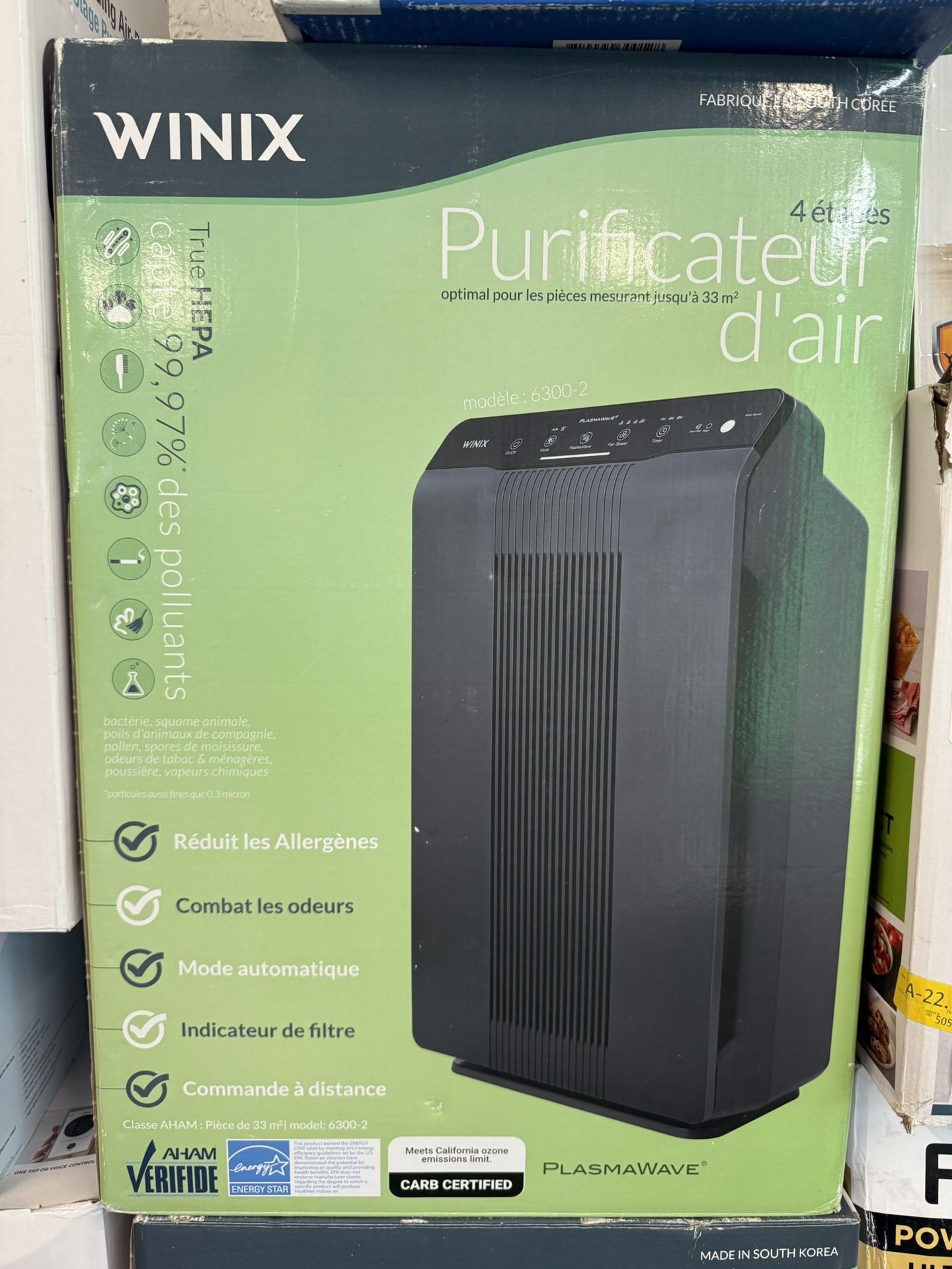 Winix air purifier with true HEPA