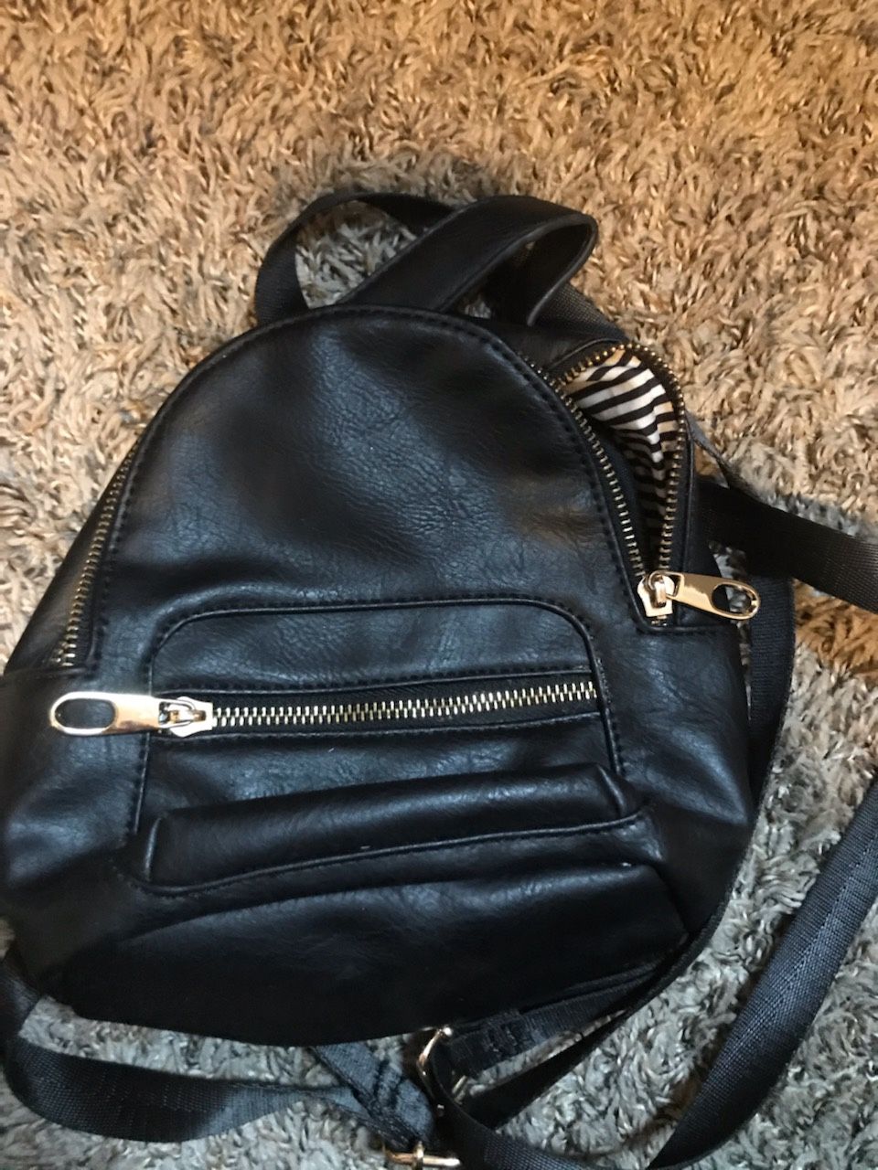Black Mini Backpack