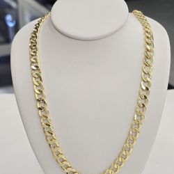 10kt Real Gold Cuban Curb Chain 6.5 MM 24 Inches