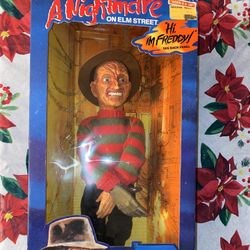 *vintage* 1989 Matchbox A Nightmare on Elm Street Talking Freddy Krueger pull-string doll.
