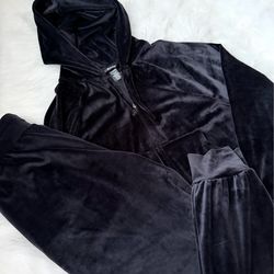 Victorias Secret Velour Tracksuit Set Jogger Pants & Hoodie