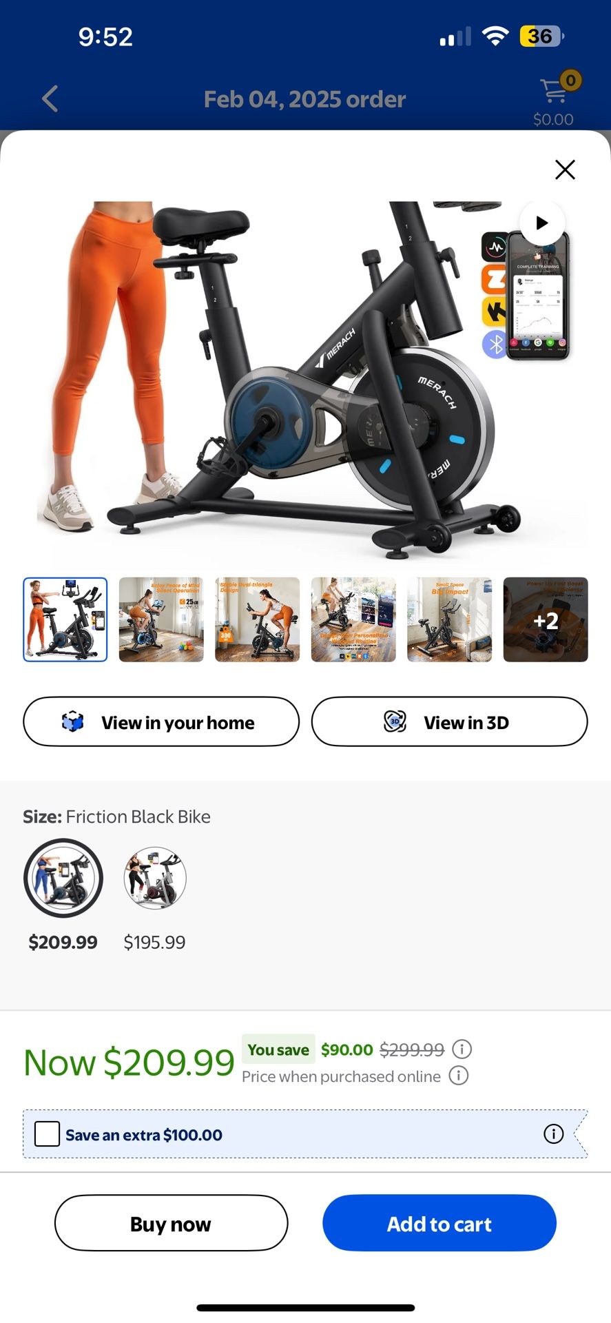 Merch Exercise Bike $190 Bought for $200 A Few Months Ago 