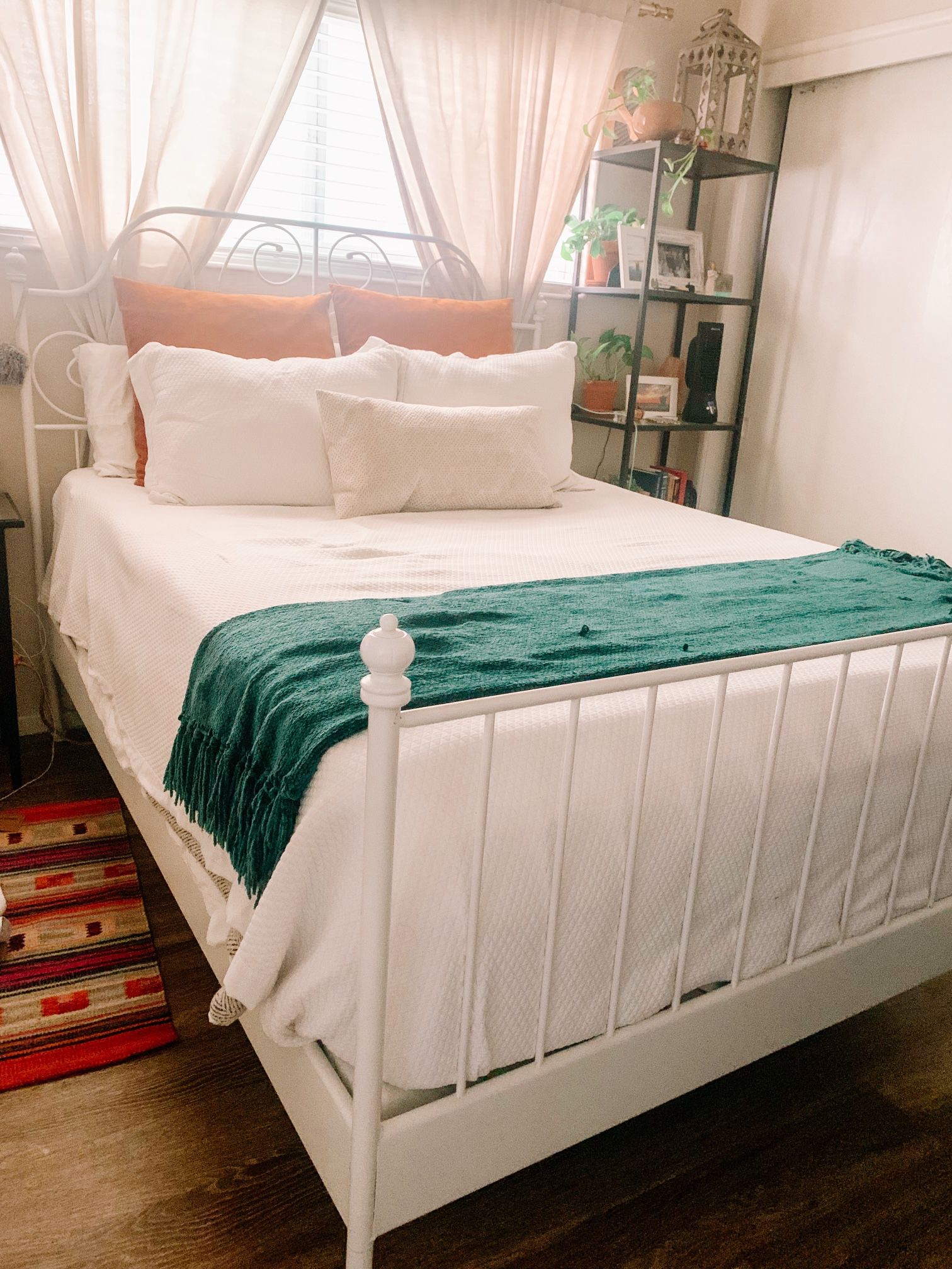 White IKEA Queen Bed Frame
