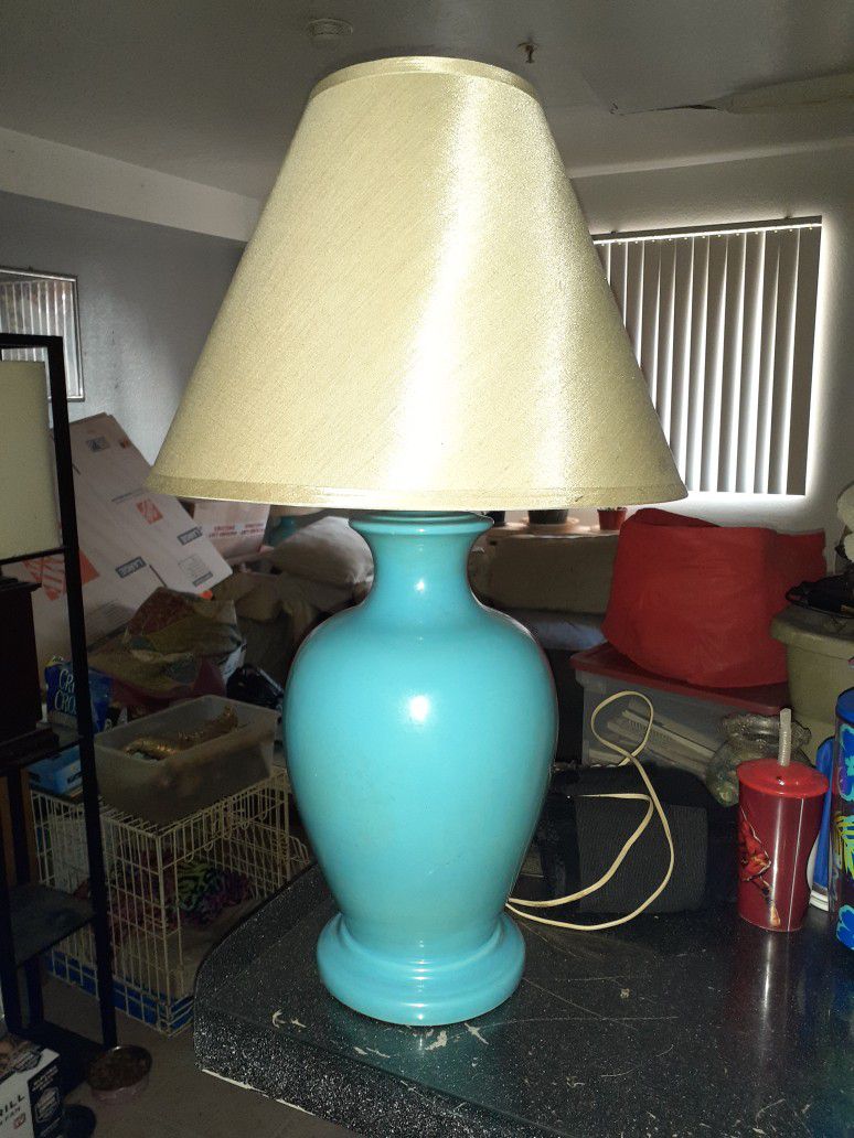 Pair Of Baby Blue Lamps