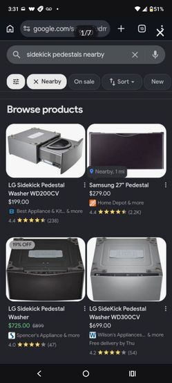 Lg sidekick washer dryer raisers pedestals