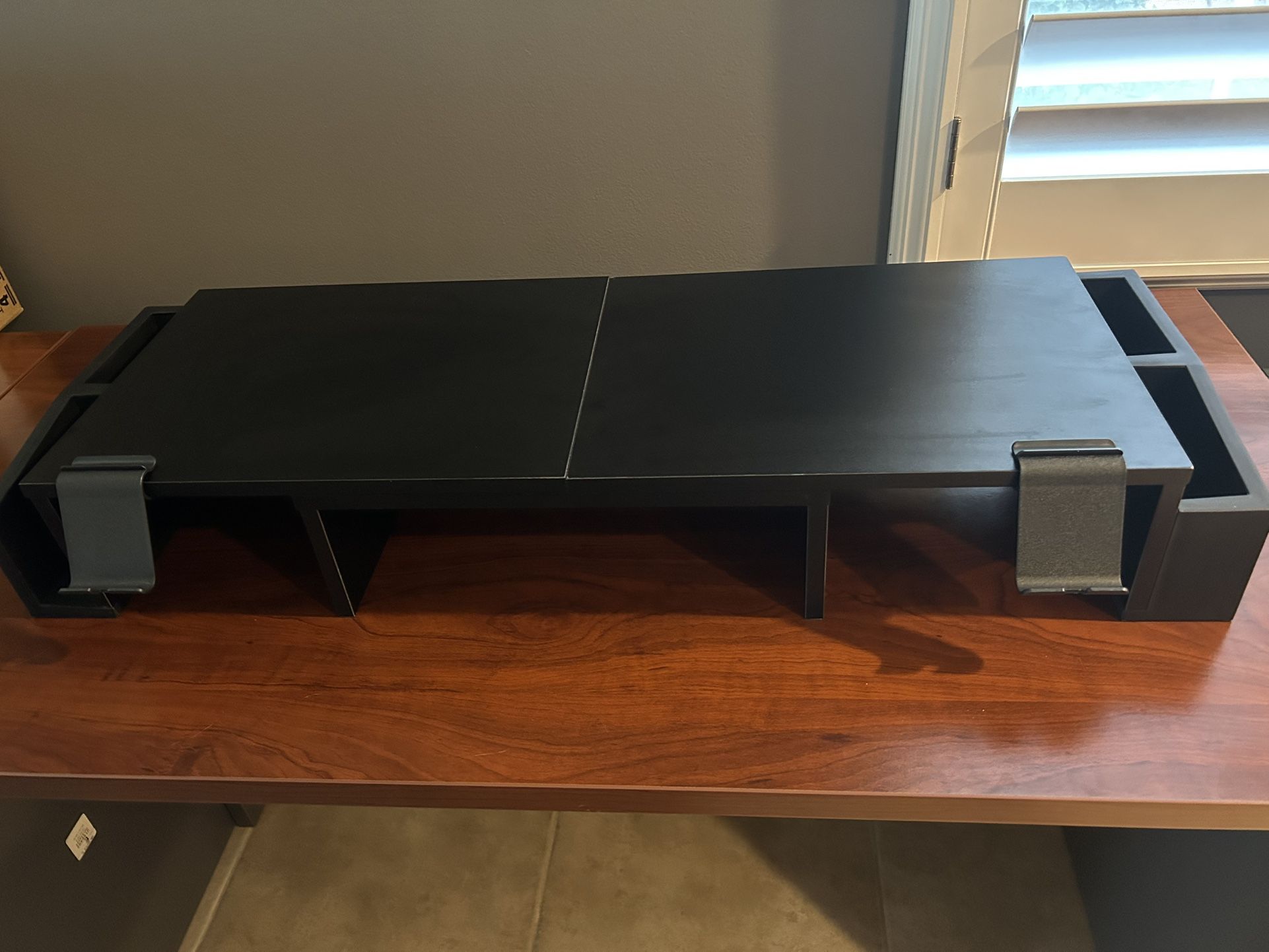 Black Dual Monitor/desk Riser