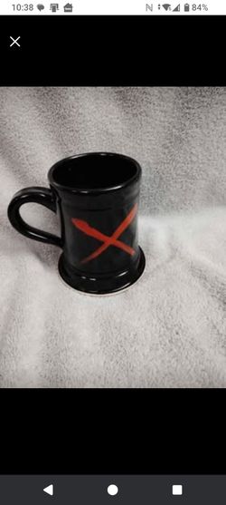 SBC Black Ceramic Mug with Red X