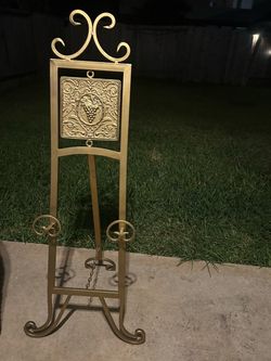 Gold Metal Decorative Easel Stand