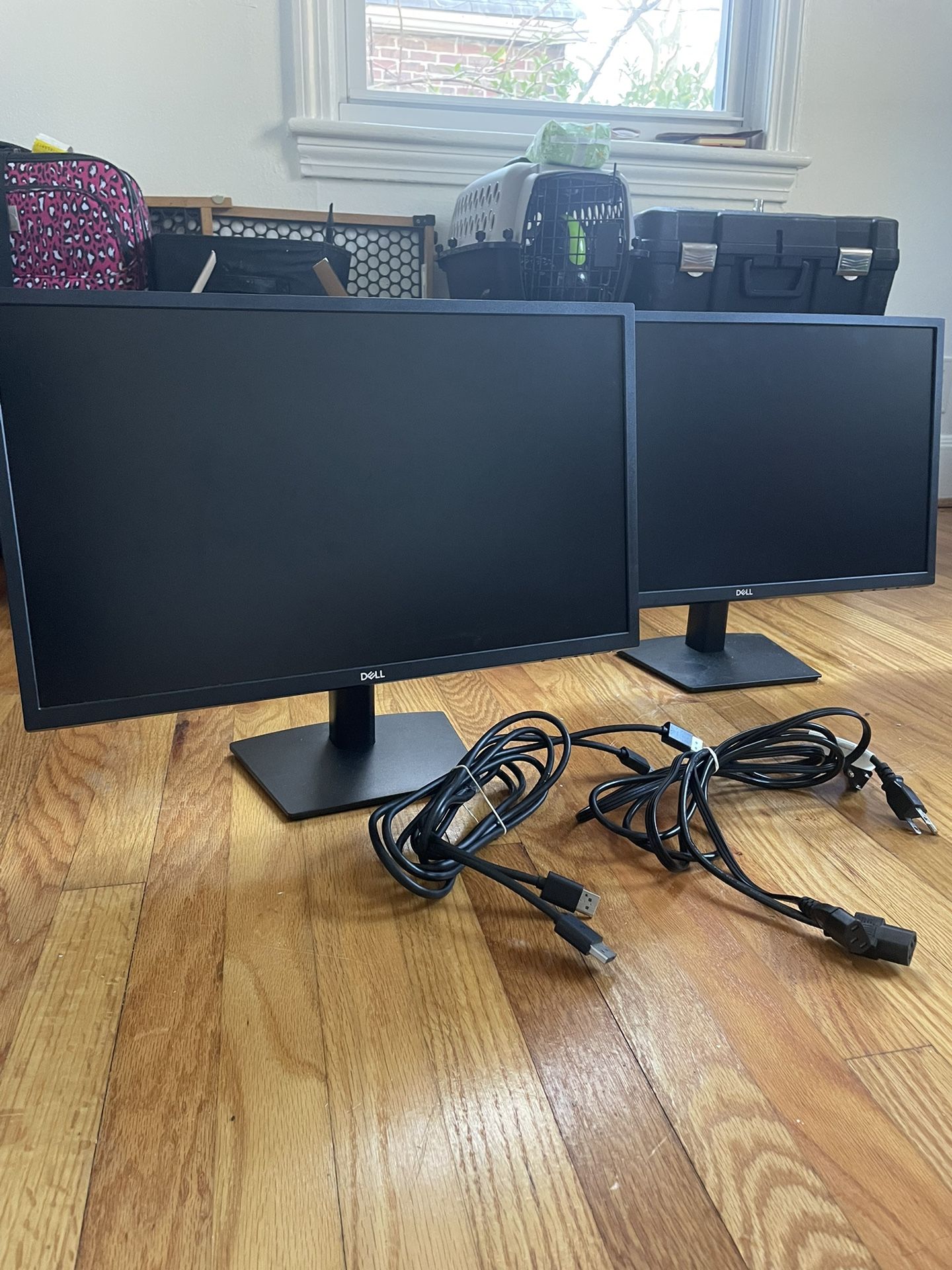 $140 For 2 (or $70 For One) Dell E2422HT 24" Monitors - Like New, 2022 Model + HDMI 4k Cables