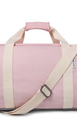 Sports Duffle Bag Classic Canvas Round-Shaped Large Capacity Gym Bag with Built-in Waterproof Layer and Shoe Room