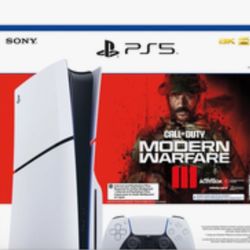 NEW IN BOX PLAYSTATION 5 SLIM COMES WITH MODERN WARFARE NEVER OPENED OR USED NO TRADES OR LOW BALL OFFERS ACCEPTED 
