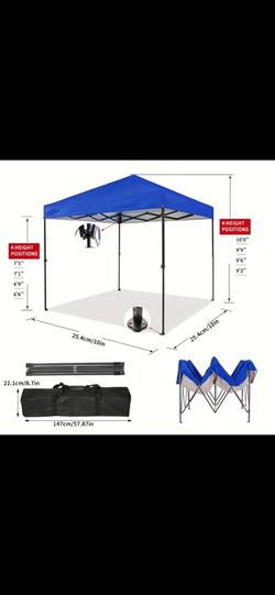 10x10 Blue Pop-Up Canopy Tent