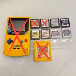 Authentic Pokemon Nintendo Gameboy, DS, 3DS Game Console Bundle